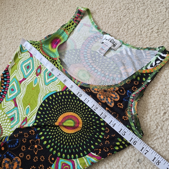 Vintage Joseph Ribkoff Abstract Print Sleeveless Dress Size 2 XS Small - Picture 8 of 10